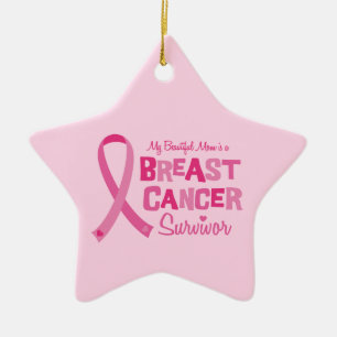 Beaux ornements de survivant de cancer du sein de