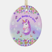 Beaux ornements Unicorne Personnalisés (Droite)