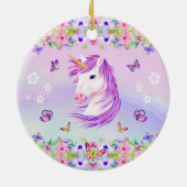 Beaux ornements Unicorne Personnalisés (Dos)