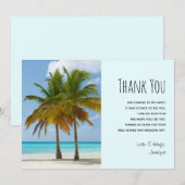 Beaux palmiers sur un Merci de plage tropical (Devant / Derrière)