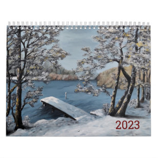 Beaux paysages calendrier 2023 -peintures à l'huil
