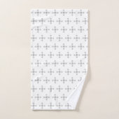 Beaux points gris argent sur un ensemble de servie (Serviette à main)