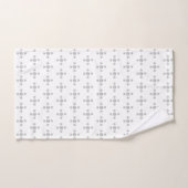 Beaux points gris argent sur un ensemble de servie (Serviette à main)