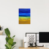 Beaux posters de sable et de ciel peignant vos mot (Bureau à domicile)