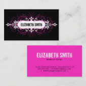 Beaux rose/noir gothiques de carte de visite (Devant / Derrière)