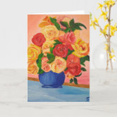 Beaux Roses - Carte de voeux (Fleur jaune)