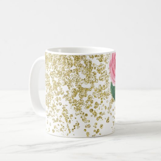 Beaux roses pour aquarelle avec la tasse de (Devant gauche)