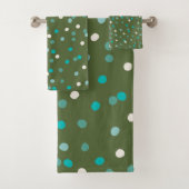 Beaux spots Pois d'hiver en vert et Turquoise (En situation)