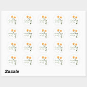 Beaux Stickers Blooms, Orange (Feuille)