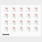 Beaux Stickers Blooms, Rouge (Feuille)