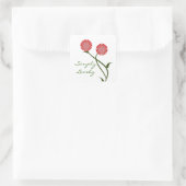 Beaux Stickers Carrés Blooms, Rouge (Sac)