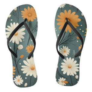 Beaux tongs de fleurs