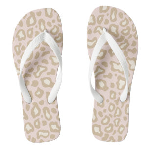Beaux tongs Leopard Rose