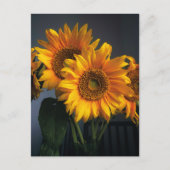 Beaux tournesols en Vase carte postale (Devant)