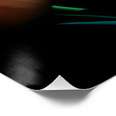 Beaux Tulipes Orange sur Affiche Noire (Coin)