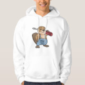 Beaver als ambachtsman met moersleutel hoodie (Voorkant)
