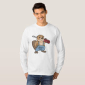 Beaver als ambachtsman met schroevendraaier t-shirt (Voorkant volledig)