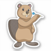 Beaver at Darts Sticker (Voorkant)