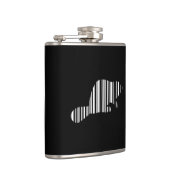 BEAVER BAR CODE Dier Barcode Patroon Ontwerp Heupfles (Rechts)