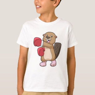 Beaver bij Boxing met Boxing-handschoenen T-shirt