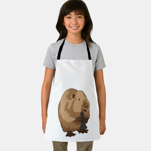 Beaver bij Chess met Chess Bishop Schort (Insitu)