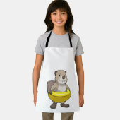 Beaver bij Zwemmen met Zwemring Schort (Insitu)