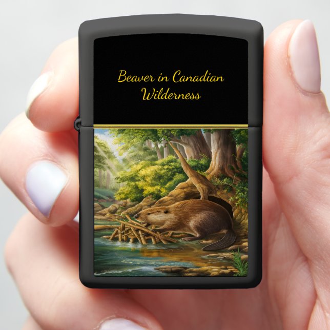 Beaver bouwt door de stroom (In Hand)