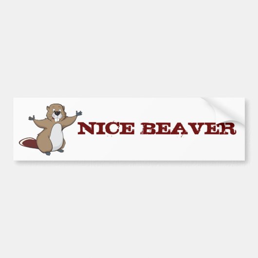 BEAVER-BUMPERSTICKER BUMPERSTICKER (Voorkant)