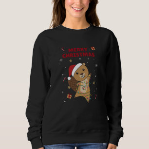 Beaver Cheerful Christmas Winter Animals Beavers Trui