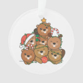 Beaver Christmas Tree Funny Animal Christmas (devant)