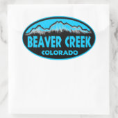 Beaver Creek Colorado blauwe ovale stickers (Tas)
