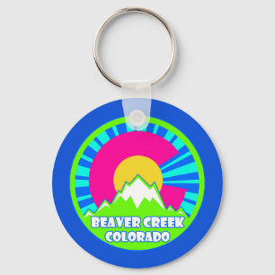 Beaver Creek Colorado Neon Mountains sleutelhanger