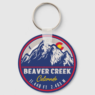 Beaver Creek Colorado Retro Sunset Souvenirs Sleutelhanger