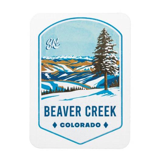 Beaver Creek Colorado Ski Badge Magneet (Verticaal)