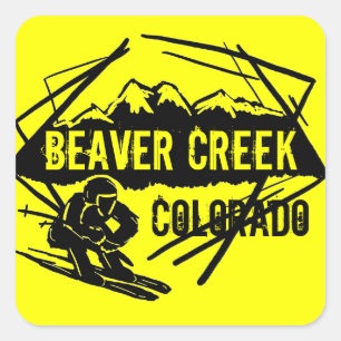 Beaver Creek Colorado stickers jaune ski