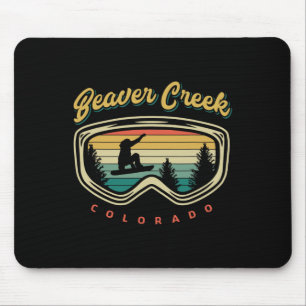 Beaver Creek Colorado Vintage Kleur Snowboard Skië Muismat