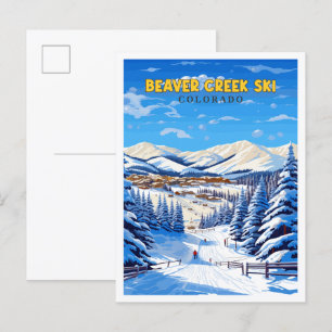 Beaver Creek Ski Colorado Verenigde Staten vintage Briefkaart