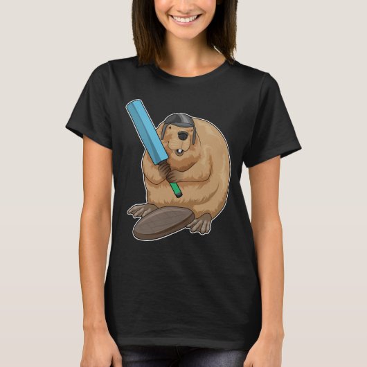 Beaver Cricket Cricket bat T-shirt (Voorkant)