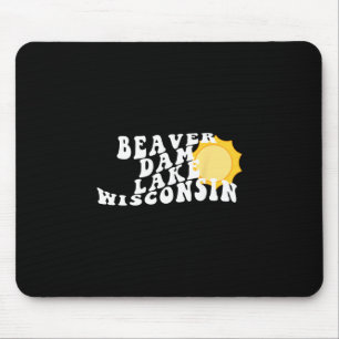 Beaver Dam Lake Wisconsin Wi Retro Golf Souvenir V Muismat