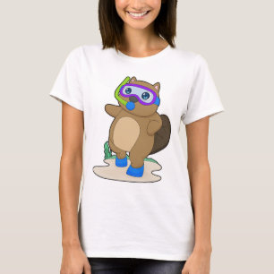 Beaver Diver Snorkel Duiken T-shirt