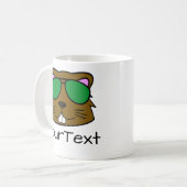 Beaver Doodle Face Personnalisé Café Mug (Devant gauche)