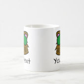 Beaver Doodle Face Personnalisé Café Mug (Centre)