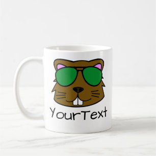 Beaver Doodle Face Personnalisé Café Mug