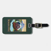 Beaver- en montageketensreis bagagelabel (Voorkant horizontaal)