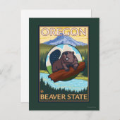 Beaver- en montageketensreis briefkaart (Voorkant / Achterkant)