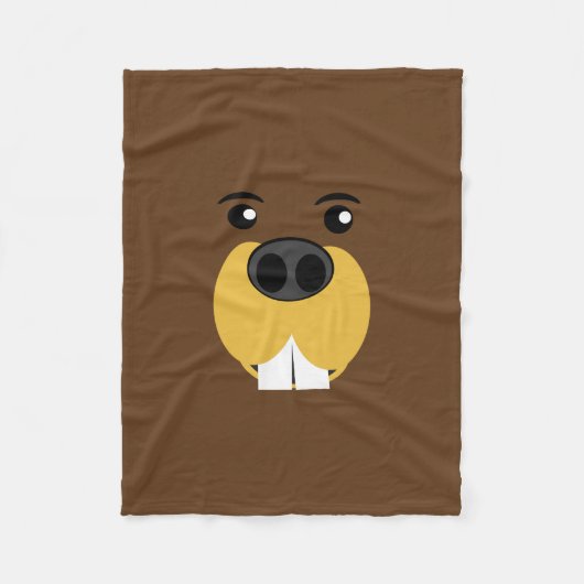 Beaver Face Fleece Deken (Voorkant)