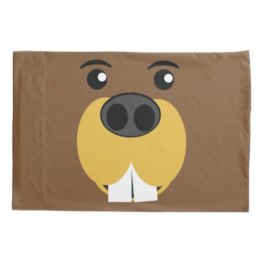 Beaver Face Kussensloop (Achterkant)