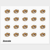 Beaver Face Ronde Sticker (Vel)