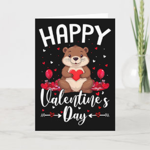 Beaver Gelukkige Valentijnsdag Liefde Hartjes Beav Kaart