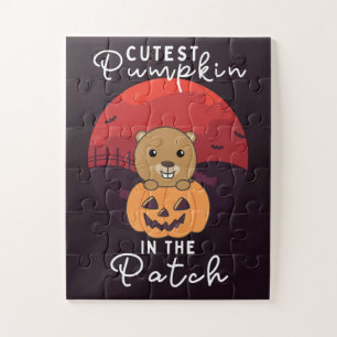 Beaver Happy Halloween Cutest Pumpkin in de pleist Legpuzzel